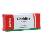 Clonidina 0.15 mg 20 Tabletas Genfar