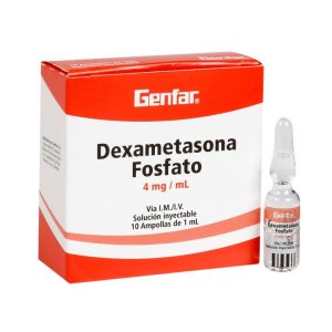 Dexametasona 4 Mg/1 mL 10 Ampollas Genfar