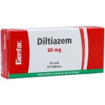 Diltiazen 60 mg 20 Tabletas Genfar