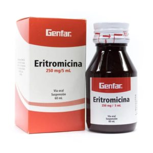 Eritromicina 250 mg Suspension 60 mL Genfar