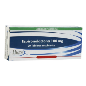 Espironolactona 100 mg 20 Tabletas Humax