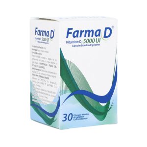 Farma D Vitamina D3 5000ui 30 Cápsulas