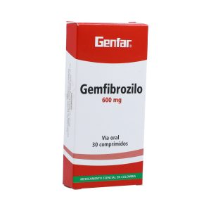 Gemfibrozilo 600 mg 30 Tabletas Genfar