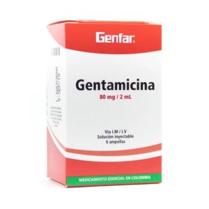Gentamicina 80 mg 6 Ampollas Genfar