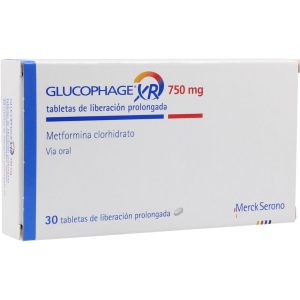 Glucophage Xr 750 mg 30 Tabletas