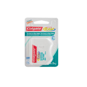 Hilo Dental Colgate Total con Fluor y Menta 25 Metros