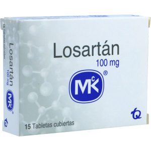 Losartan 100 mg 15 Tabletas MK