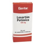 Losartan 100 mg 30 Tabletas Genfar
