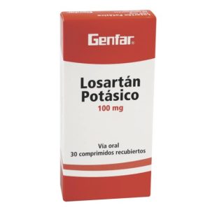 Losartan 100 mg 30 Tabletas Genfar
