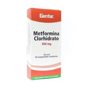 Metformina 500 mg 30 Tabletas Genfar