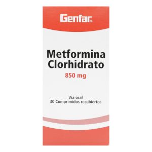 Metformina 850 mg 30 Tabletas Genfar