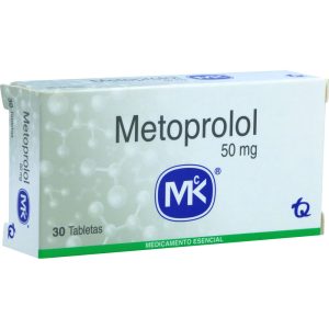 Metoprolol 50 mg 30 Tabletas MK