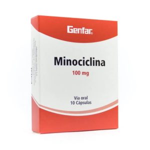 Minociclina 100 mg 10 Cápsulas Genfar