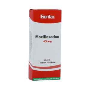 Moxifloxacino 400 mg 7 Tabletas Genfar