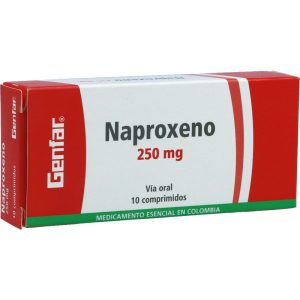 Naproxeno 250 mg 10 Tabletas Genfar