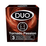 Preservativo Duo Tornado Passion 3 Unidades