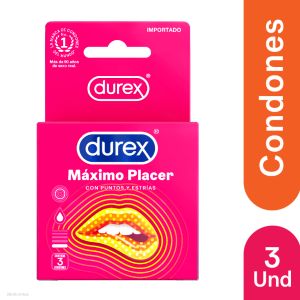 Preservativo Durex Maximo Placer 3 Unidades