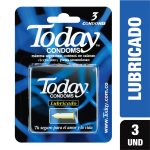 Preservativo Today Lubricado 3 Unidades