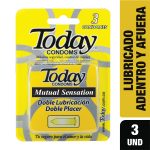 Preservativo Today Mutual Sensation 3 Unidades