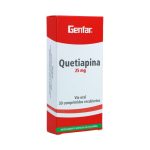 Quetiapina 25 mg 30 Tabletas Genfar