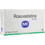 Rosuvastatina 20 mg 28 Tabletas