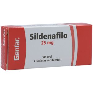 Sildenafilo 25 mg 4 Tabletas Genfar