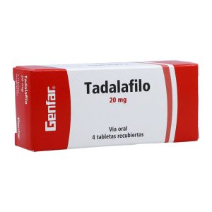 Tadalafilo 20 mg 4 Tabletas Genfar