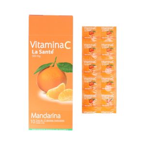 Vitamina C Masticable Sabor Mandarina 100 Tabletas La Sante