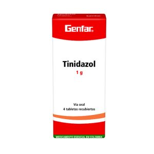 Tinidazol 1 g 4 Tabletas Genfar