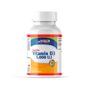 Vitamina D3 5000 IU 100 Perlas Healthy America