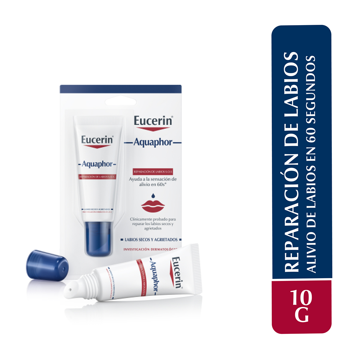 4005800268731_2 Eucerin Aquaphor Reparador Labios 10 mL - Imagen 1