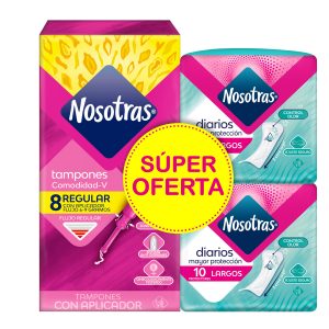 Tampones Nosotras con Aplicador Regular 8 Unidades