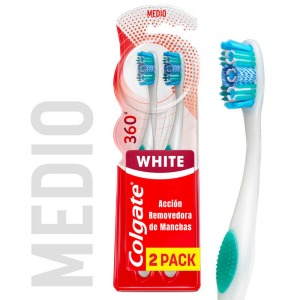 Cepillo Dental Colgate 360 Luminous White Medio