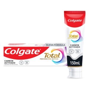 Crema Dental Colgate Total 12 Carbón Activado 150 mL