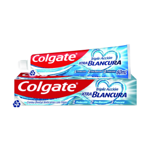 Crema Dental Colgate Triple Accion Blanqueadora 60 mL