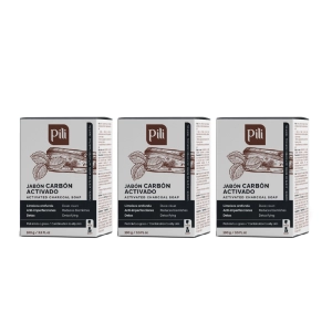 Pack por 3 Jabón de Carbón Activado Pili