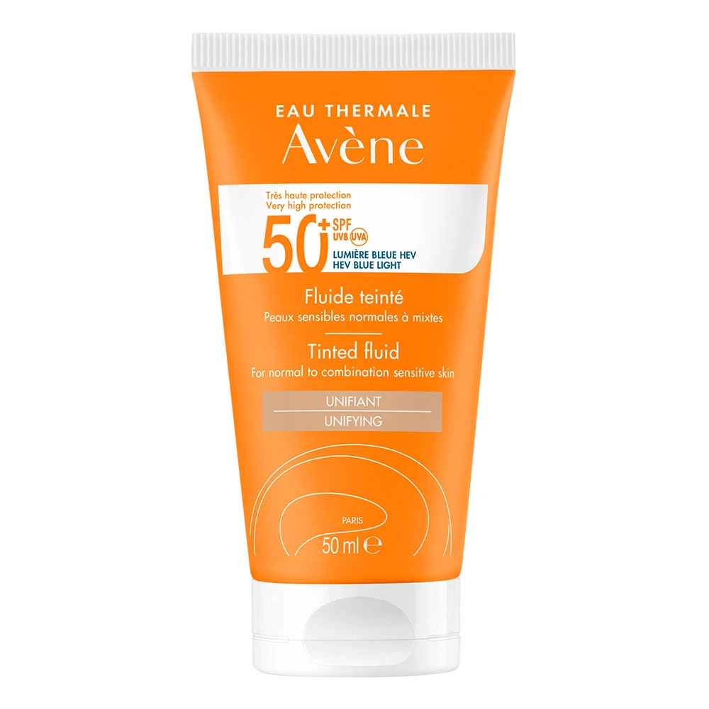 Avene Solar Fluido Color SPF50+ 50 mL envase frasco tarro