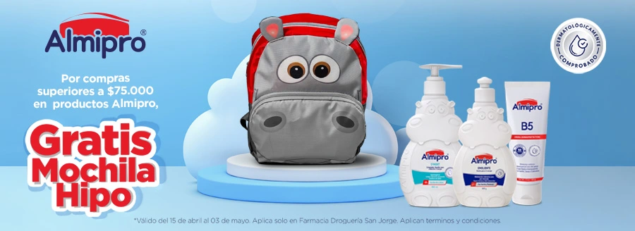 Banner horizontal Almipro gratis mochila hipo
