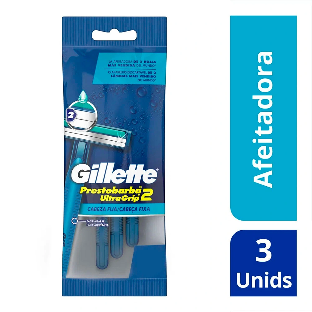 Máquina para Afeitar Gillette UltraGrip 3 Unidades