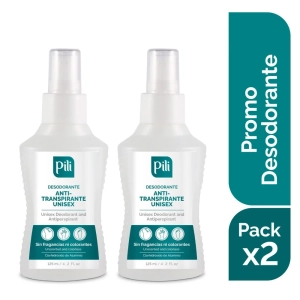 Pack x2 Desodorante Antitranspirante Unisex Pili