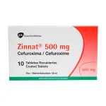 Zinnat 500 mg 10 Tabletas