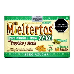 Mieltertos Zero Tabletas Masticables Sobre x4 Natural Freshly
