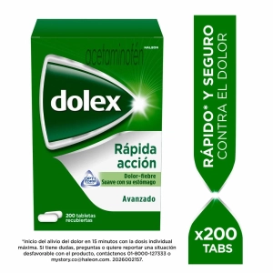 Dolex Rápida Acción Avanzado 200 Tabletas